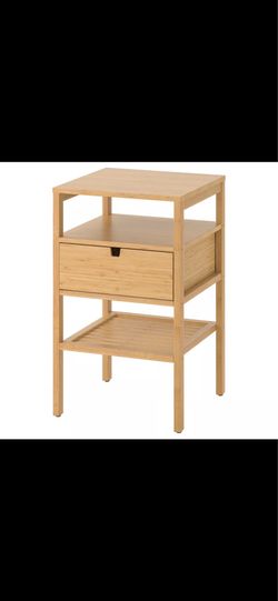 Set up 2 bamboo bedside tables