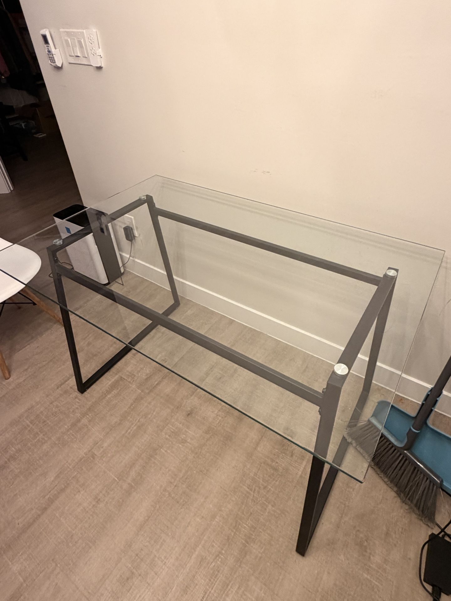 Glass dining table