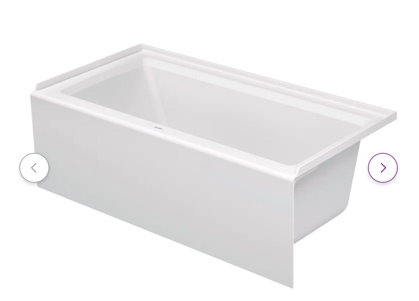 Alcove Soaking Acrylic Bathtub - 60 x 30 Right Drain