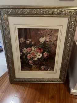Large Floral Framed Wall Art