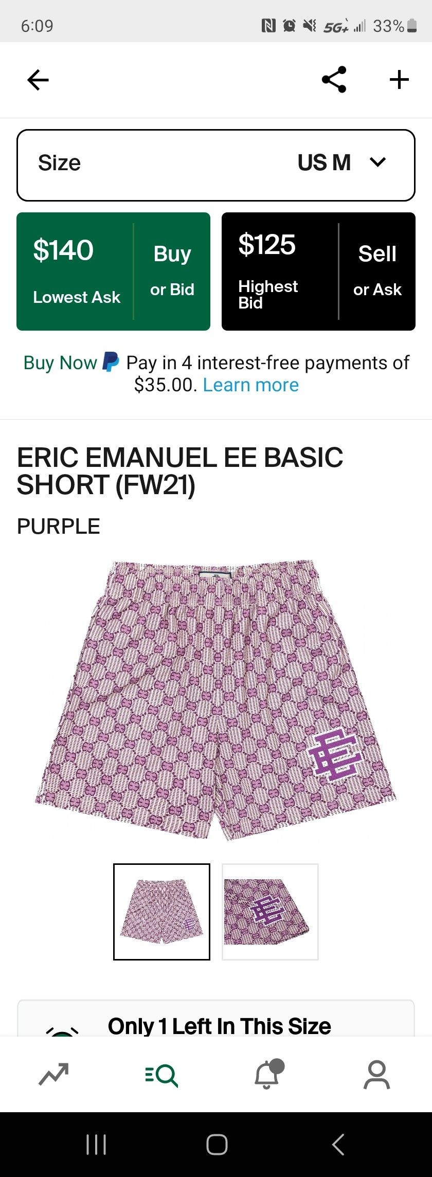 Eric Emanuel EE Basic Short (FW21) Purple for Men