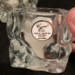 Crystal Candle Holders Set Of 2 Beautiful 