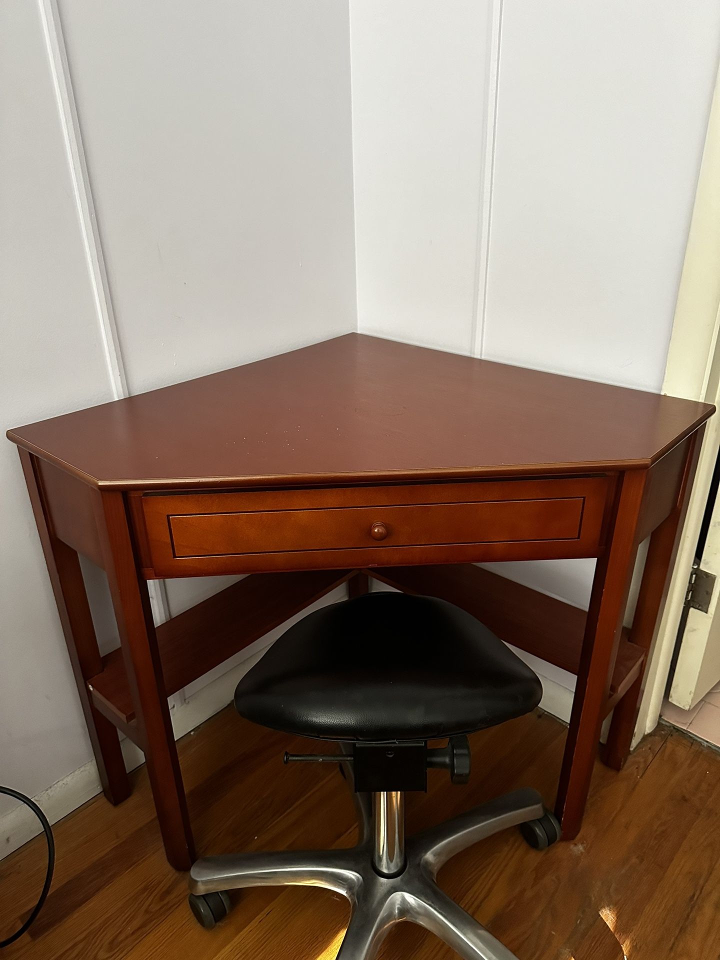 Corner Desk & Saddle Chair $35 Each
