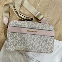 Michael Kors white and pink bag