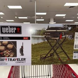 New Weber Traveler Compact LP Portable Gas Grill 1500460!