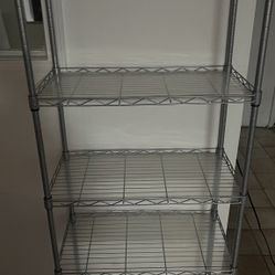 5 Tier Adjustable Wire Shelving Unit Rack Shelf with Leveling Feet Steel Organizer Rack