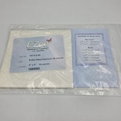 E-Zee Backing & Topping Aqua Supreme 5x5 Water Soluble 20 mic. -50 Count Sheets 