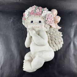 RARE Dreamsicles Wall Plaque Praying Cherub 