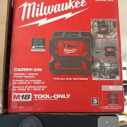 milwaukee m-18 “carry on” power supply/inverter