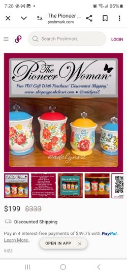 3 Peice The Pioneer Woman Canisters With Lids
