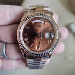 Custom Seiko Mod Automatic - NH36 Chocolate Dial