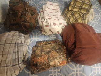6 sets full size sheets cabelas camo flannel 100% cotton