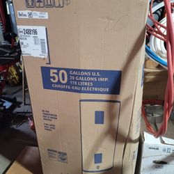 Rheem 50 Gallon Electric Water Heater.  Brand New In Sealed Box. $200