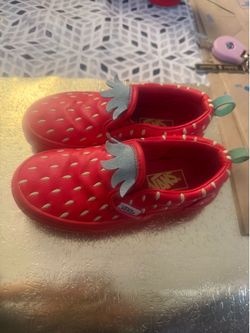 Vans little girl size 11 1/2 strawberries