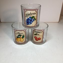 Retired Yankee Candle Orchard Tea Light/Votive Candleholder Set 