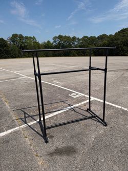 Industrial Pipe Double Rail Clothing Rack