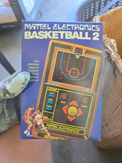 9 sitesA vintage 1979 Mattel Electronics Basketball 2 handheld game in its original box