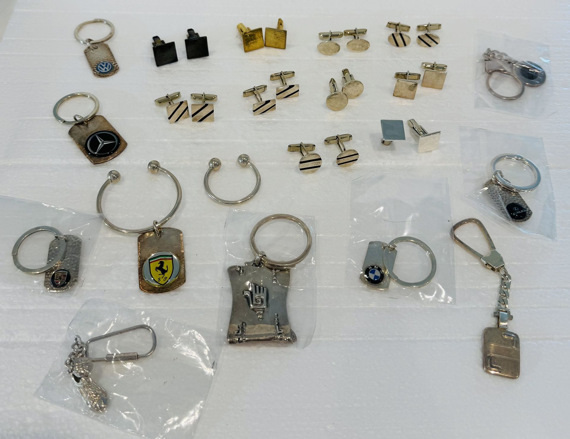 Silver 925 Keychain and Cufflinks