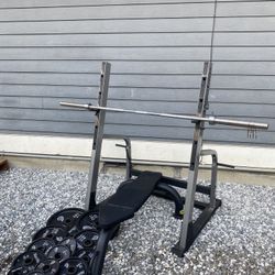 Squat Rack Weight Bench Weights Bar 