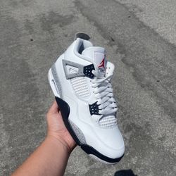 Jordan 4 Retro White Cement 10.5, 12