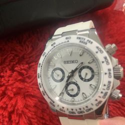 Seiko White Panda Daytona Automatic