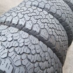 4 used tires Lt33x12.50r20 General Grabber $250.00