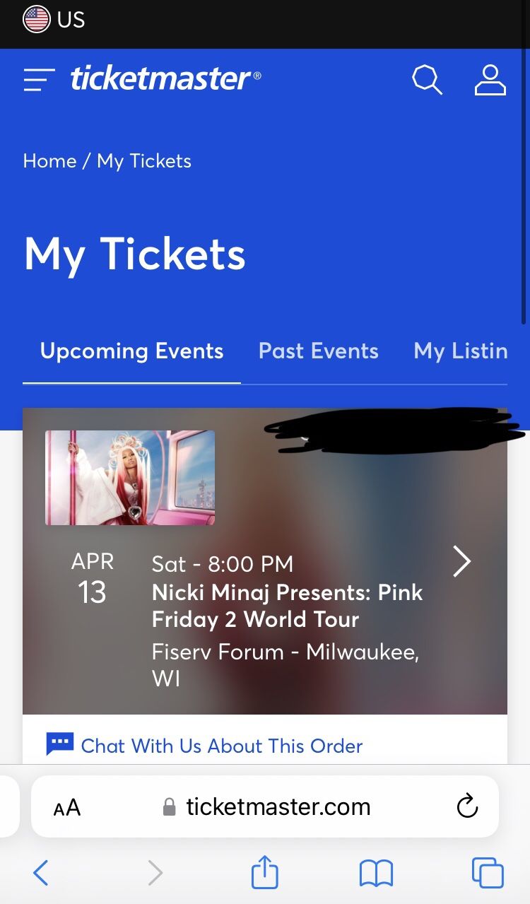 Nicki Minaj Ticket 