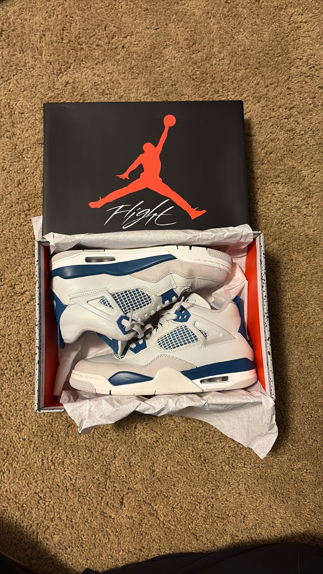Jordan 4 Military Blue Shoes Size 7
