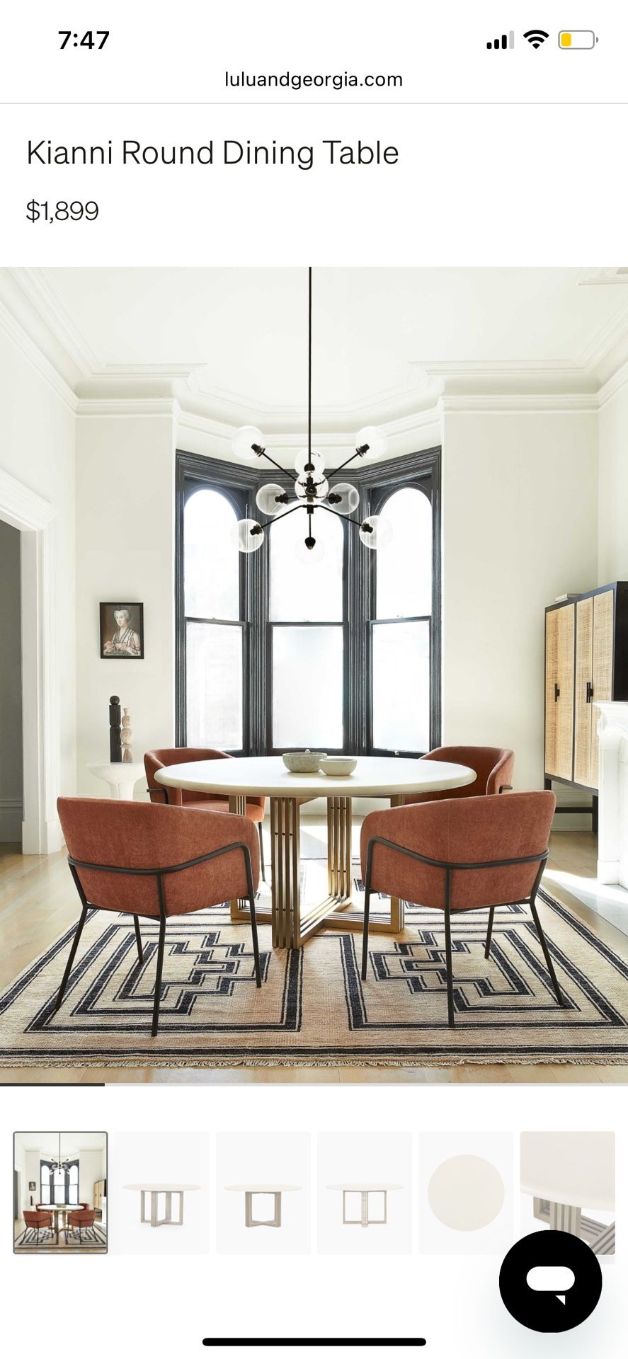 Lulu and Georgia kianni Round Concrete Dining Table Metal Base 600 Or Best Offer