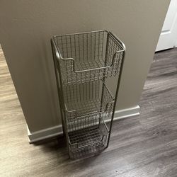 3 Tier Wire Rack Basket Storage Organizer 