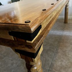 Stunning, Sturdy, Rustic Solid Wood Dining Table 🪵
