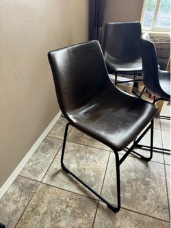 6 Brand new leather dining chairs