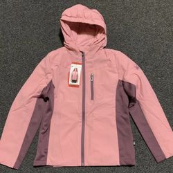 New Spyder girls size 10/12 Superlite hooded jacket