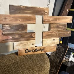 Rustic Handcrafted Wooden Frame Cross