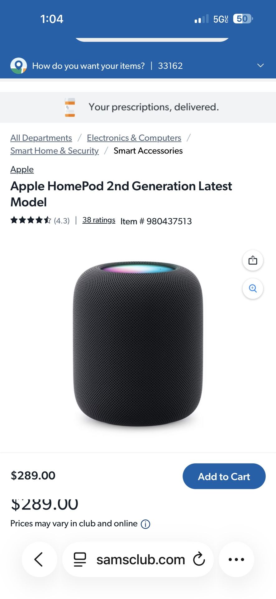 Apple HomePod 2nd Generation Latest Model