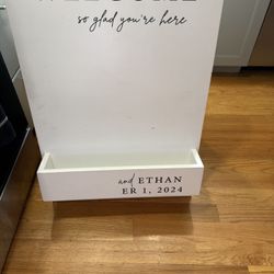 Flower box wedding sign