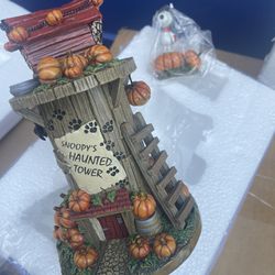 Snoopys Haunted Tower from PEANUTS Lighted Halloween Village Collection