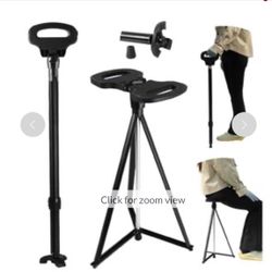 PLOGGING Walking Cane With Seat For Men & Women