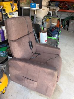 Brown cloth recliner