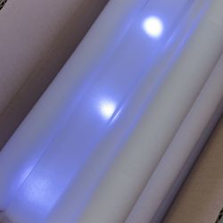 50-Pack Ultra Bright LED Foam Sticks White Color Glow Sticks with 3 Flash Modes Battery-Powered Non-Rechargeable High-Reflective Polymer for Parties M