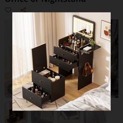 Vanity Desk With chair & mirror w/lights