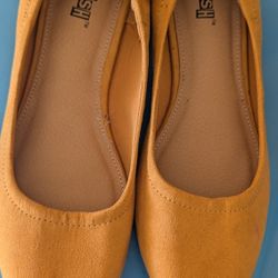 Mustard Nubuck Slides