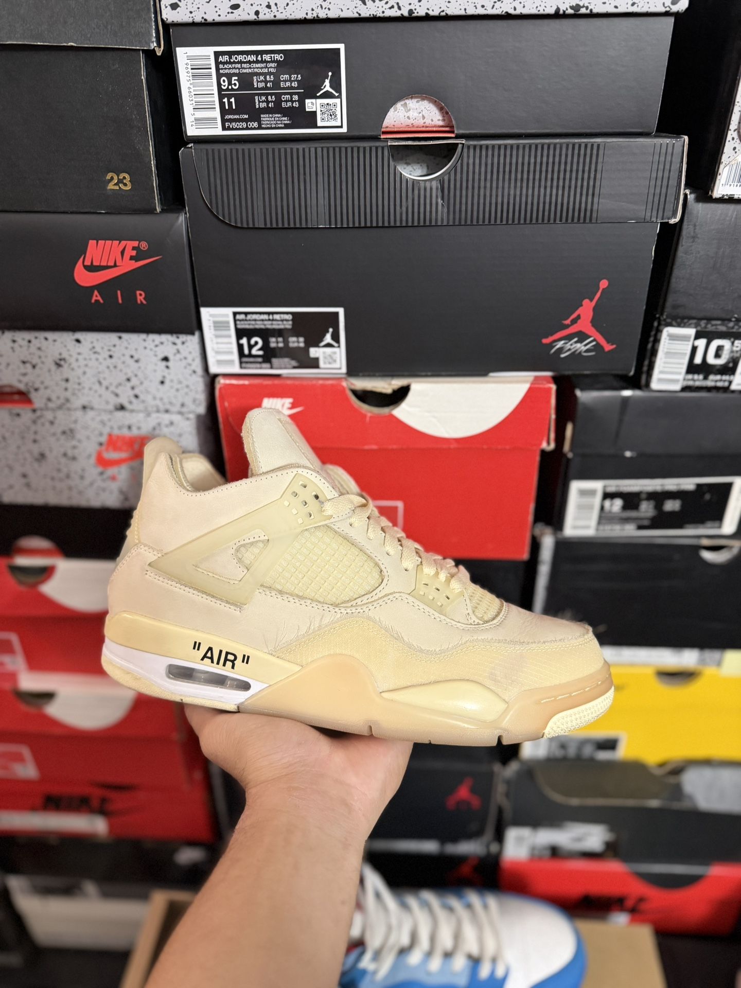 Jordan Off White Sail 4s size 11.5W 10M VNDS