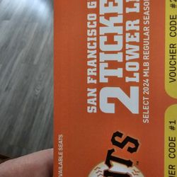 Two San Francisco Giants Vouchers