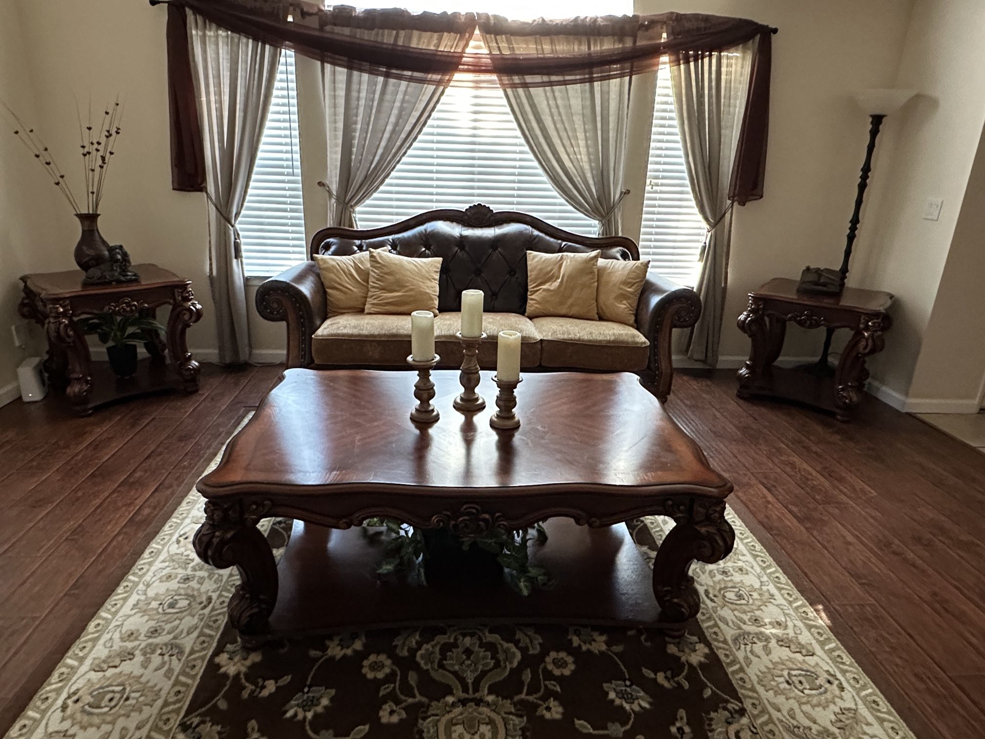 Acme Leather Sofa coffee tables armchairs
