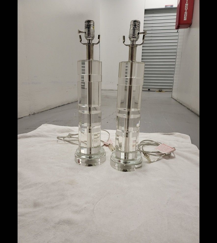 Crystal Ralph Lauren Lamps, Shades Not Included