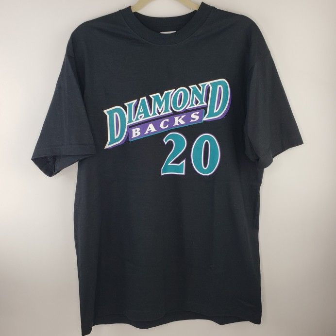 Majestic Luis Gonzalez T Shirt Men Sz. Large Black Short Sleeve Jersey-Style #20