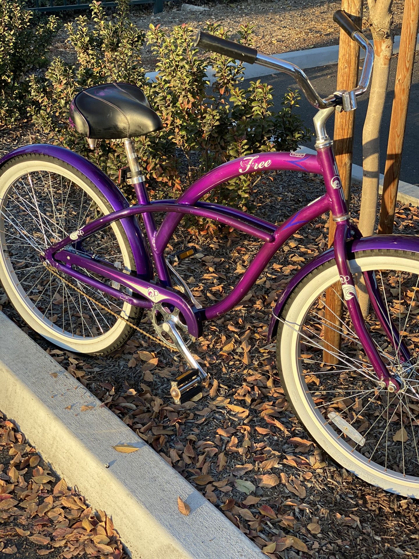 OP Free purple Aluminum beach cruiser
