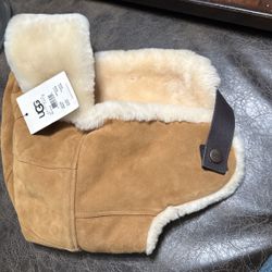 Ugg Leather Beanie . Brand New Never Used 