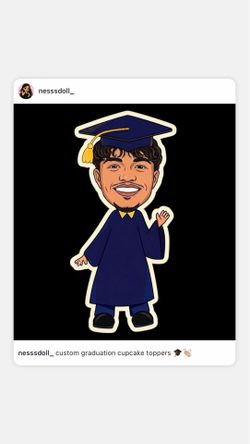 Graduation cupcake toppers